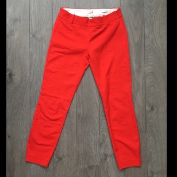 J. Crew Minnie Pant in stretch twill orange red - Picture 4 of 8
